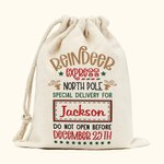 Saco de Navidad Personalizado de Lujo Bolsa de Regalo con Cordón y Nombre Regalo de Navidad para Niños Familia