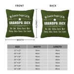 Personalised My Favorite People Call Me Grandpa Throw Pillow Cover Birthday Father's Day Gift for Dad Grandpa