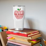 Gobelet 30oz personnalisé avec nom et texte Cadeau de la journée des enseignants pour l'enseignant