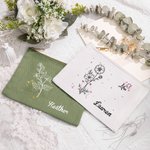Sac de Maquillage Personnalisé avec Nom Signe Astrologique et Fleur de Naissance Cadeau Anniversaire Noël Mariage pour Mère Amies Sœurs
