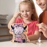 Tirelire en bois personnalisée avec nom Décoration de chambre Noël Anniversaire Cadeau éducatif pour enfant