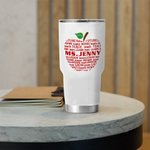 Gobelet 30oz personnalisé avec nom et texte Cadeau de la journée des enseignants pour l'enseignant