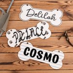 Personalized Bone Shaped Hanging Crate Sign with Dog Name Gift for Dog Lovers
