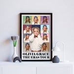 Personalised Era Tour Canvas Poster  Photo Collage Decorative Painting Retro Wall Art Birthday Anniversary Gift for Family Bestie Fashionista