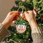 Spersonalizowany świąteczny magnes na lodówkę z imieniem i nazwiskiem Przełącz na Naught lub Nice Świąteczny prezent dla dzieci