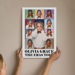 Personalised Era Tour Canvas Poster  Photo Collage Decorative Painting Retro Wall Art Birthday Anniversary Gift for Family Bestie Fashionista