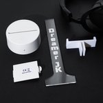 Gepersonaliseerde acryl Gamertag Hoofdtelefoonstandaard met naam Verstelbare Multi-Color Light Desk Decor Gaming accessoires Verjaardag Kerstcadeau voor Gamers