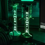 Gepersonaliseerde acryl Gamertag Hoofdtelefoonstandaard met naam Verstelbare Multi-Color Light Desk Decor Gaming accessoires Verjaardag Kerstcadeau voor Gamers