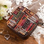 Gepersonaliseerde Bibliotheek Boek Retro Design Sieradendoos met Naam Cadeau voor Haar