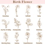 Spersonalizowane skórzane etui na okulary Birth Flower Squeeze Top z imieniem i nazwiskiem Urodzinowe prezenty dla druhny dla przyjaciela rodziny