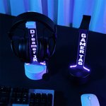 Gepersonaliseerde acryl Gamertag Hoofdtelefoonstandaard met naam Verstelbare Multi-Color Light Desk Decor Gaming accessoires Verjaardag Kerstcadeau voor Gamers