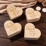 Bougeoir en bois en forme de coeur personnalisé et gravé Cadeau commémoratif pour la famille et les amis