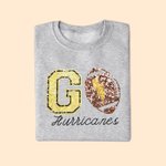 Personalizada de lentejuelas de imitación Ir de béisbol de fútbol Unisex Crewneck camiseta Sudadera con el nombre del día del partido del equipo de regalo para el entrenador amante de los deportes