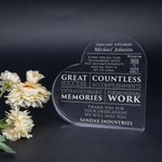 Personalisierte Acryl Herz geformt Plaque mit Text Ruhestand Geschenk