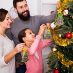 Personalizzato 4D albero di Natale in legno Shaker Ornament con glitter nome Charm regalo di Natale