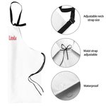 Personalized Waterproof Oxford Cloth Chef Apron with Name Housewarming Birthday Gift for Cooking Lover
