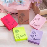 Personalizado Nacimiento de la flor de viaje portátil Set de pinceles de maquillaje Cumpleaños Regalo de boda para las mujeres niñas