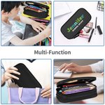 Personalizzato grande capacità doppio strato astuccio portamatite sacchetto con nome Forniture scolastiche Compleanno regalo di ritorno a scuola per i bambini