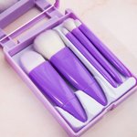 Personalizado Nacimiento de la flor de viaje portátil Set de pinceles de maquillaje Cumpleaños Regalo de boda para las mujeres niñas