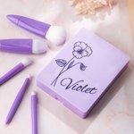 Personalizado Nacimiento de la flor de viaje portátil Set de pinceles de maquillaje Cumpleaños Regalo de boda para las mujeres niñas