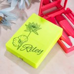 Personalizado Nacimiento de la flor de viaje portátil Set de pinceles de maquillaje Cumpleaños Regalo de boda para las mujeres niñas