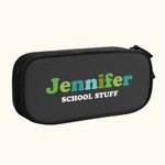 Personalizzato grande capacità doppio strato astuccio portamatite sacchetto con nome Forniture scolastiche Compleanno regalo di ritorno a scuola per i bambini