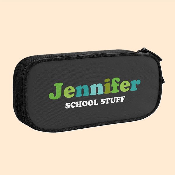 Bolsa estuche para lápices de doble capa personalizada con nombre Material escolar Cumpleaños Vuelta al cole Regalo para niños
