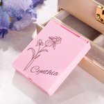 Personalizado Nacimiento de la flor de viaje portátil Set de pinceles de maquillaje Cumpleaños Regalo de boda para las mujeres niñas
