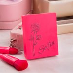 Personalizado Nacimiento de la flor de viaje portátil Set de pinceles de maquillaje Cumpleaños Regalo de boda para las mujeres niñas