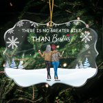 Personalized There Is No Greater Gift Than Besties Winter Theme Irregular Shape Acrylic Ornament Birthday Gift for Best Friends