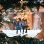 Personalized There Is No Greater Gift Than Sisters Irregular Shape Acrylic Ornament Snowflake Element Decoration Birthday Gift for Bestie
