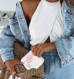 Joyero Floral Personalizado Nacimiento Flor Joyero de Viaje con Nombre Aficionado a la Jardinería Floristería Accesorio Boda Cumpleaños Regalo de Navi