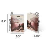 Boucles d'Oreilles Miniatures Personnalisées avec les Livres Cadeau d'Anniversaire pour Amoureux des Livres Écrivains Bibliothécaires Libraire