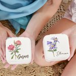 Joyero Floral Personalizado Nacimiento Flor Joyero de Viaje con Nombre Aficionado a la Jardinería Floristería Accesorio Boda Cumpleaños Regalo de Navi