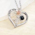 Personalised Rose Cross Heart-shaped Micro-Carved Photo Projection Necklace Birthday Anniversary Gift for Woman