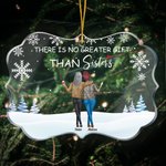 Personalized There Is No Greater Gift Than Sisters Irregular Shape Acrylic Ornament Snowflake Element Decoration Birthday Gift for Bestie