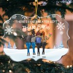 Personalized There Is No Greater Gift Than Besties Winter Theme Irregular Shape Acrylic Ornament Birthday Gift for Best Friends