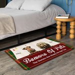 Personlig Beware of Pets Citat Färgglada belysningselement Dörrmatta Heminredning Födelsedag julklapp för hundkattälskare