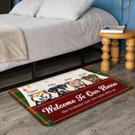 Personalized Welcome To Our House The Humans Just Live Here Door Mat  Birthday Christmas Gift for Dog Cat Lover