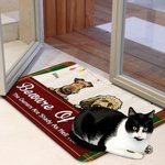 Personlig Beware of Pets Citat Färgglada belysningselement Dörrmatta Heminredning Födelsedag julklapp för hundkattälskare