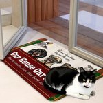 Personalised My House My Rules Cute Dog Cat Door Mat Home Decoration Gift for Pet Lover Owner