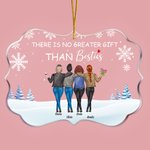 Personalized There Is No Greater Gift Than Besties Winter Theme Irregular Shape Acrylic Ornament Birthday Gift for Best Friends