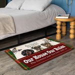 Personalised My House My Rules Cute Dog Cat Door Mat Home Decoration Gift for Pet Lover Owner