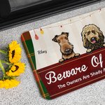 Personlig Beware of Pets Citat Färgglada belysningselement Dörrmatta Heminredning Födelsedag julklapp för hundkattälskare