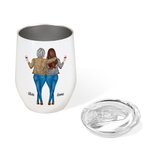 Personalised Besties Alcohol Tolerating Bonding Over 12oz Wine Tumbler Friennship Birthday Gift for Friends