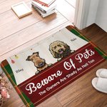 Personlig Beware of Pets Citat Färgglada belysningselement Dörrmatta Heminredning Födelsedag julklapp för hundkattälskare
