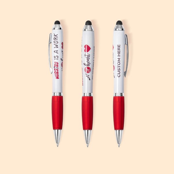Personalizzato 2 in 1 stilo capacitivo e penna a sfera 10 pezzi L'infermieristica è un lavoro di cuore Regalo di laurea di apprezzamento per infermier