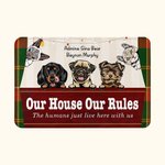 Personalised My House My Rules Cute Dog Cat Door Mat Home Decoration Gift for Pet Lover Owner