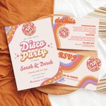 Personalisierte Disco Hochzeit Einladungskarte Set mit Namen und Datum Set von 6 Hochzeit Favor Geschenk
