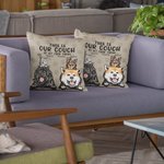 Personalised This Is My Couch Go Sit Over There Paw Print Throw Pillow Cover Cute Dog Cat Home Decoration Birthday Gift for Pet Lover Owner